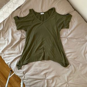 Green Tobi cold shoulder blouse